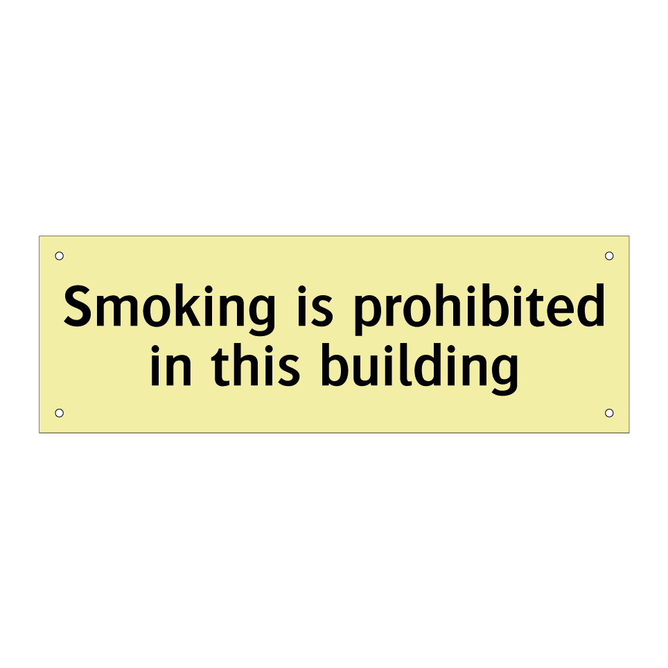 Smoking is prohibited in this building