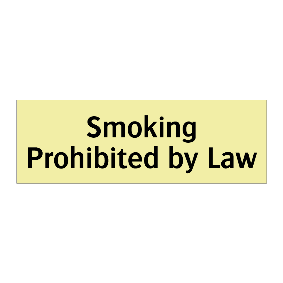 Smoking Prohibited by Law
