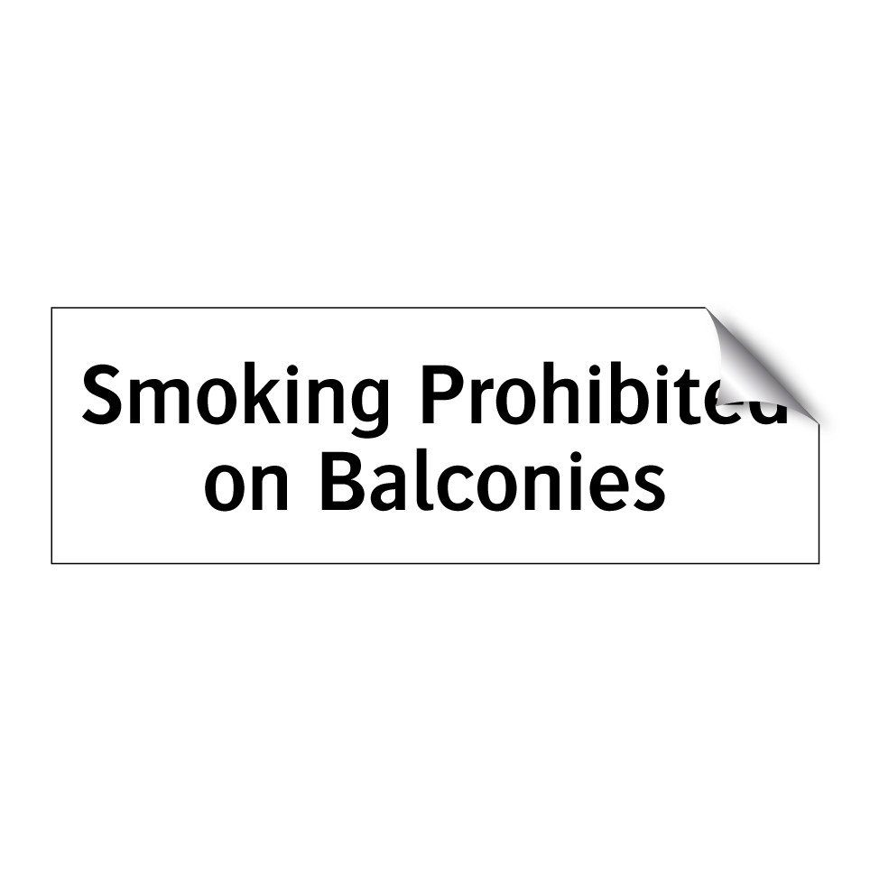 Smoking Prohibited on Balconies