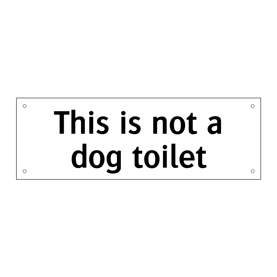 This is not a dog toilet