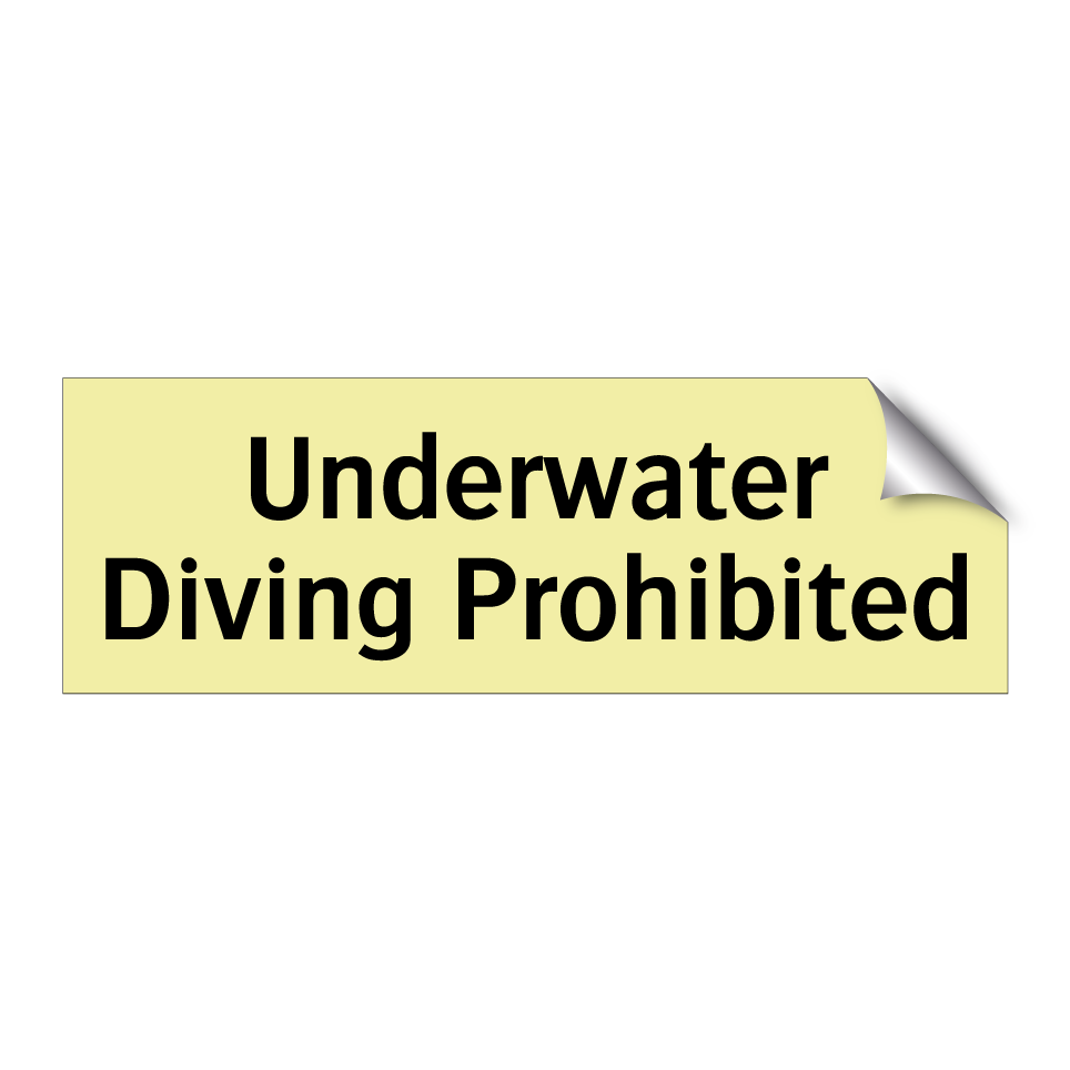 Underwater Diving Prohibited