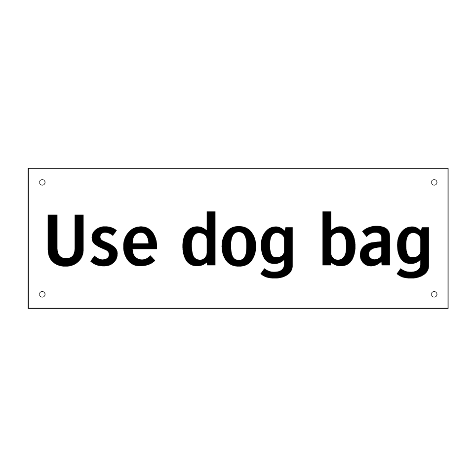 Use dog bag
