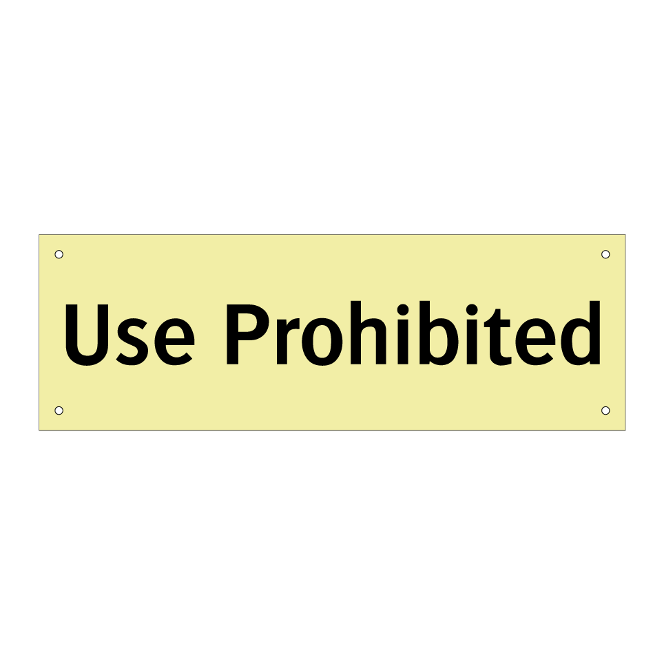 Use Prohibited