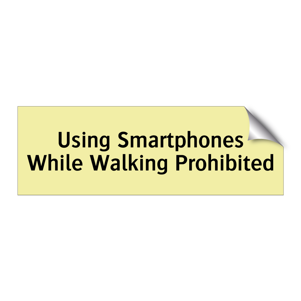 Using Smartphones While Walking Prohibited