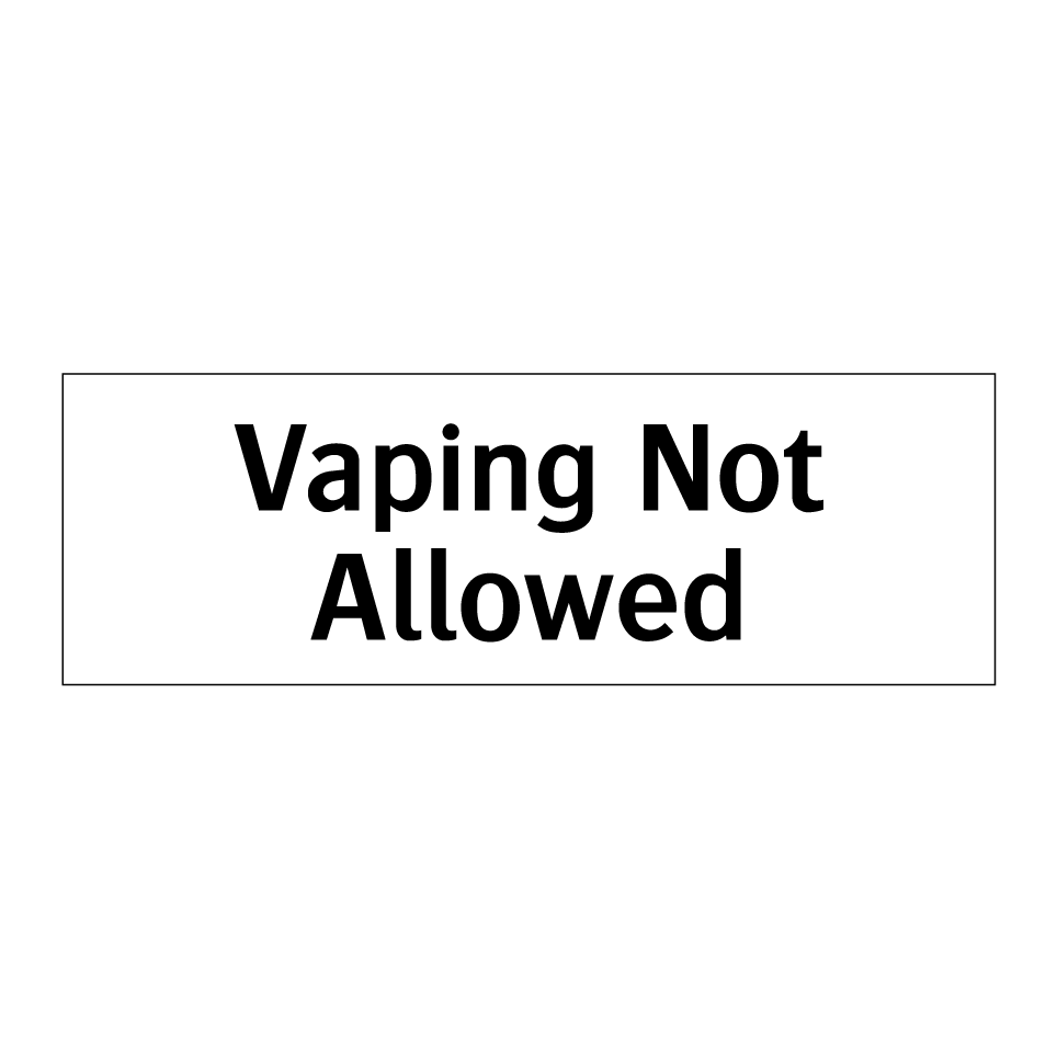 Vaping Not Allowed