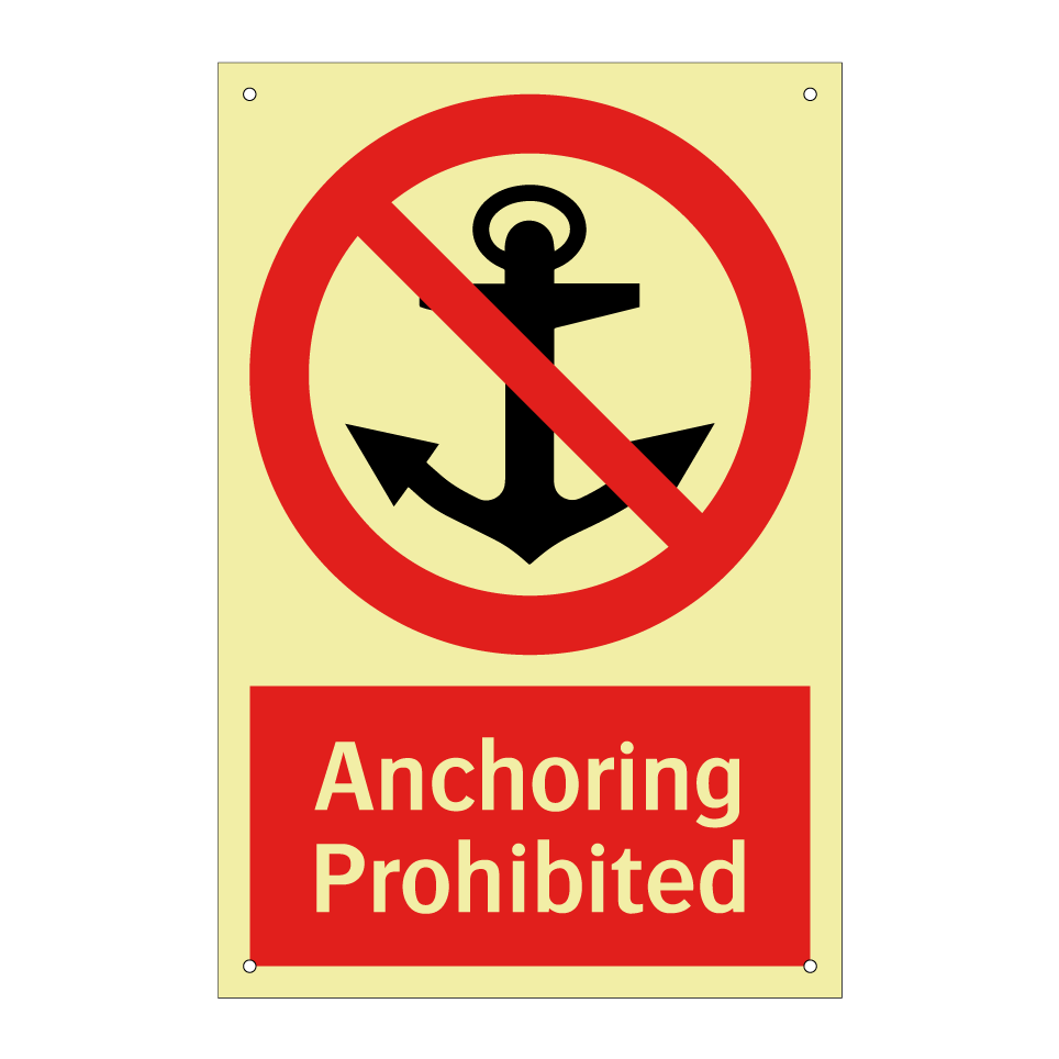 Anchoring Prohibited