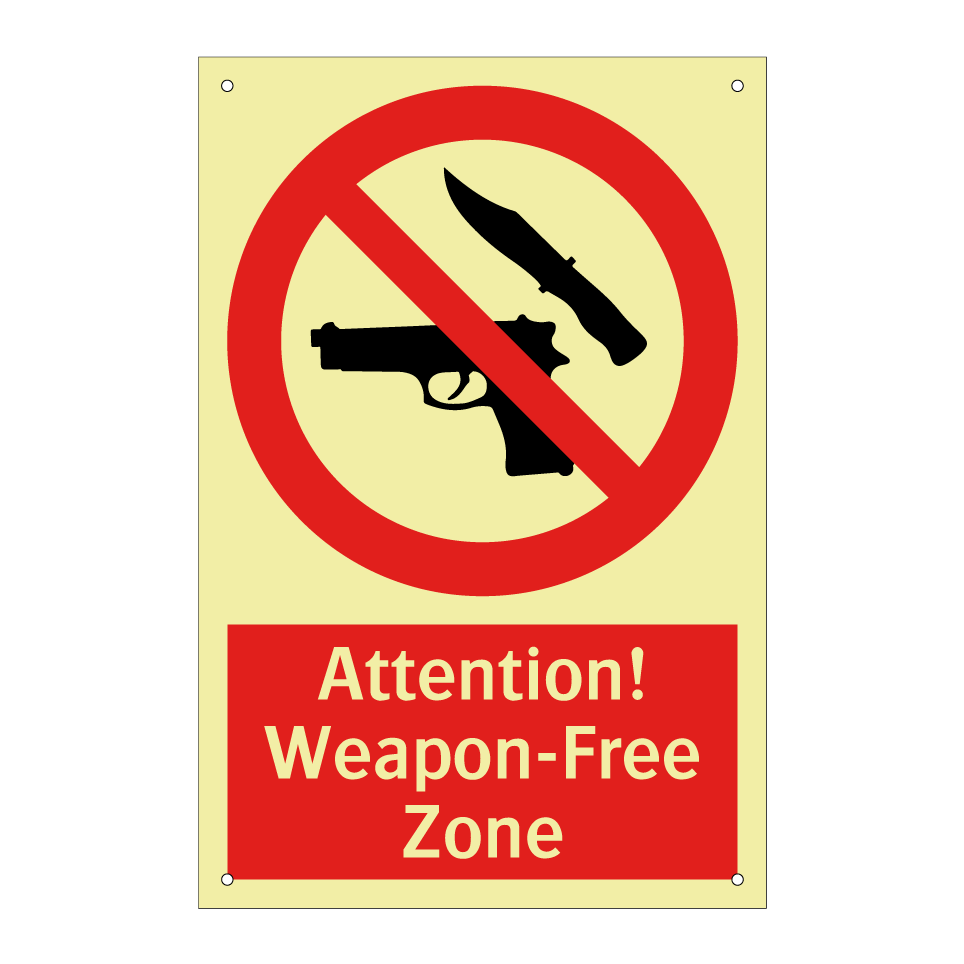 Attention! Weapon-Free Zone