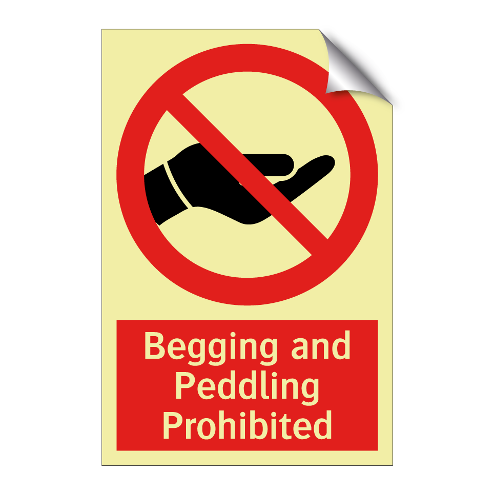 Begging and Peddling Prohibited