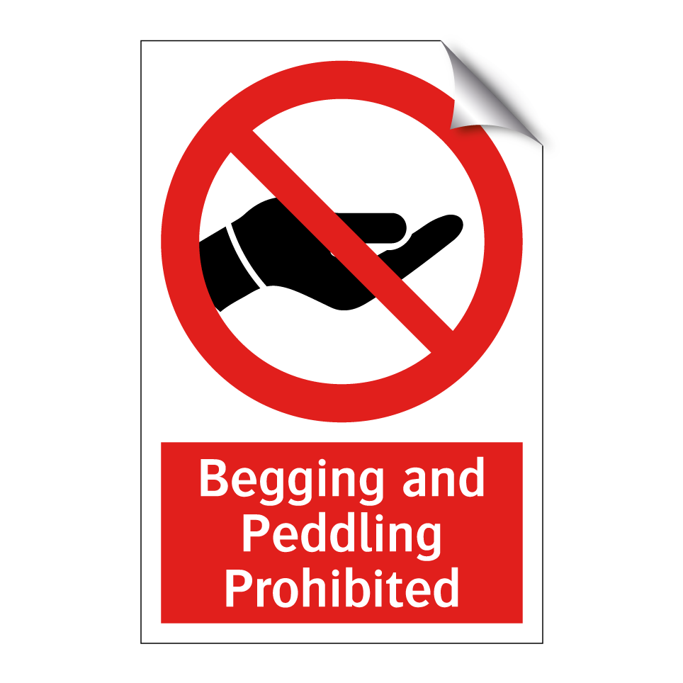 Begging and Peddling Prohibited