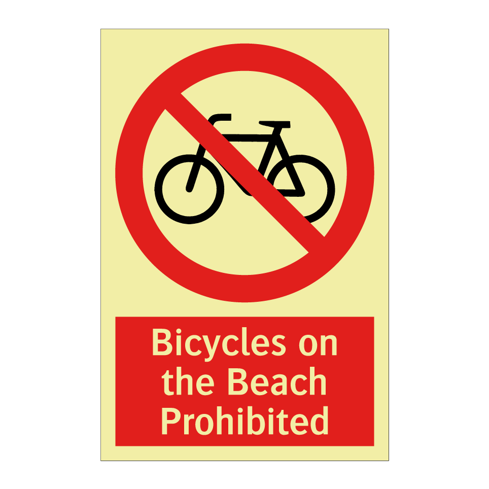 Bicycles on the Beach Prohibited