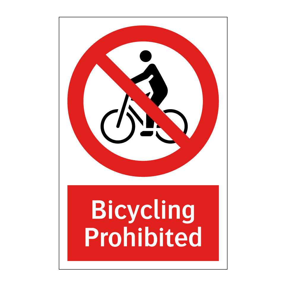Bicycling Prohibited