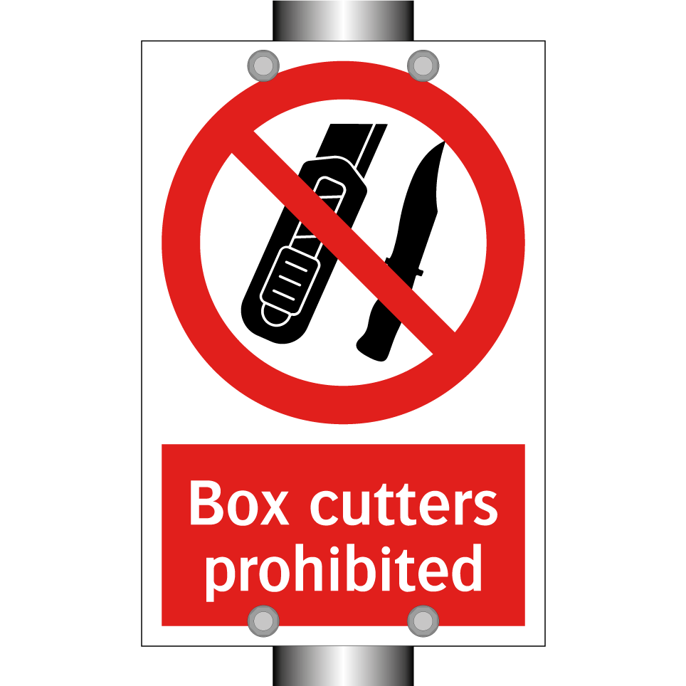 Box cutters prohibited