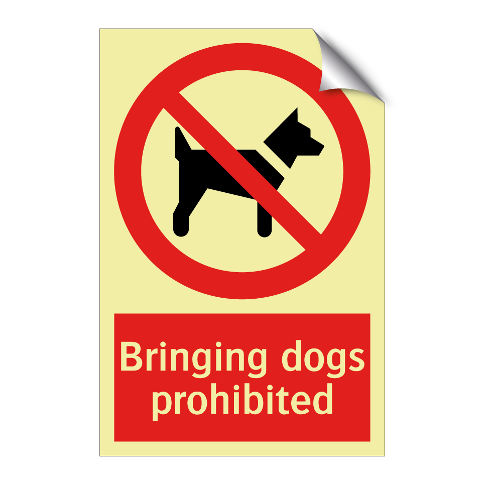 Bringing dogs prohibited