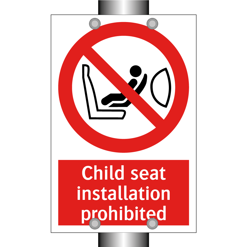 Child seat installation prohibited