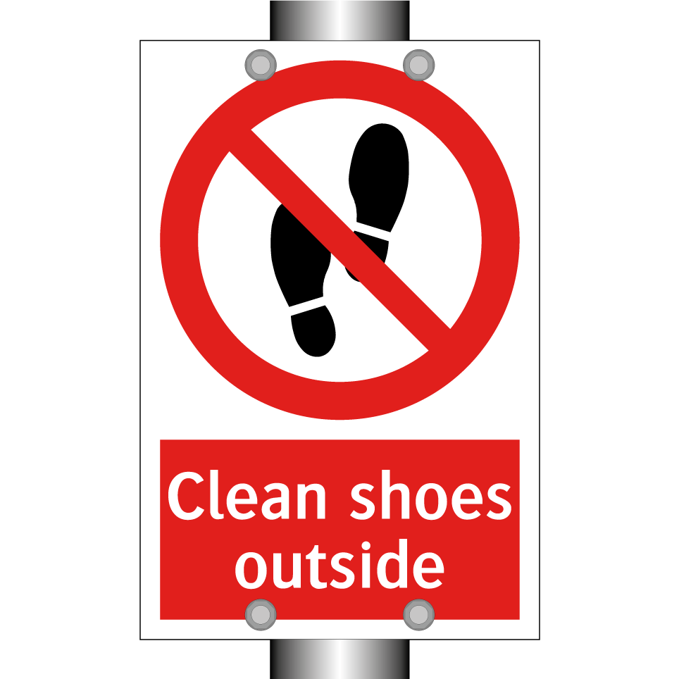 Clean shoes outside