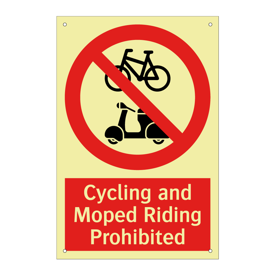 Cycling and Moped Riding Prohibited