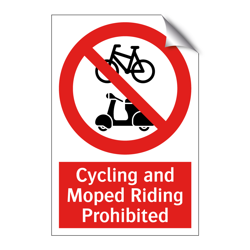 Cycling and Moped Riding Prohibited