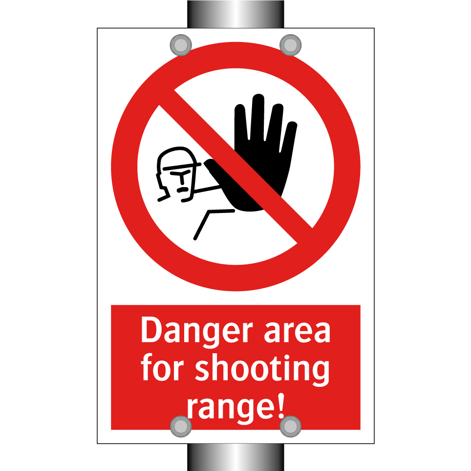 Danger area for shooting range!