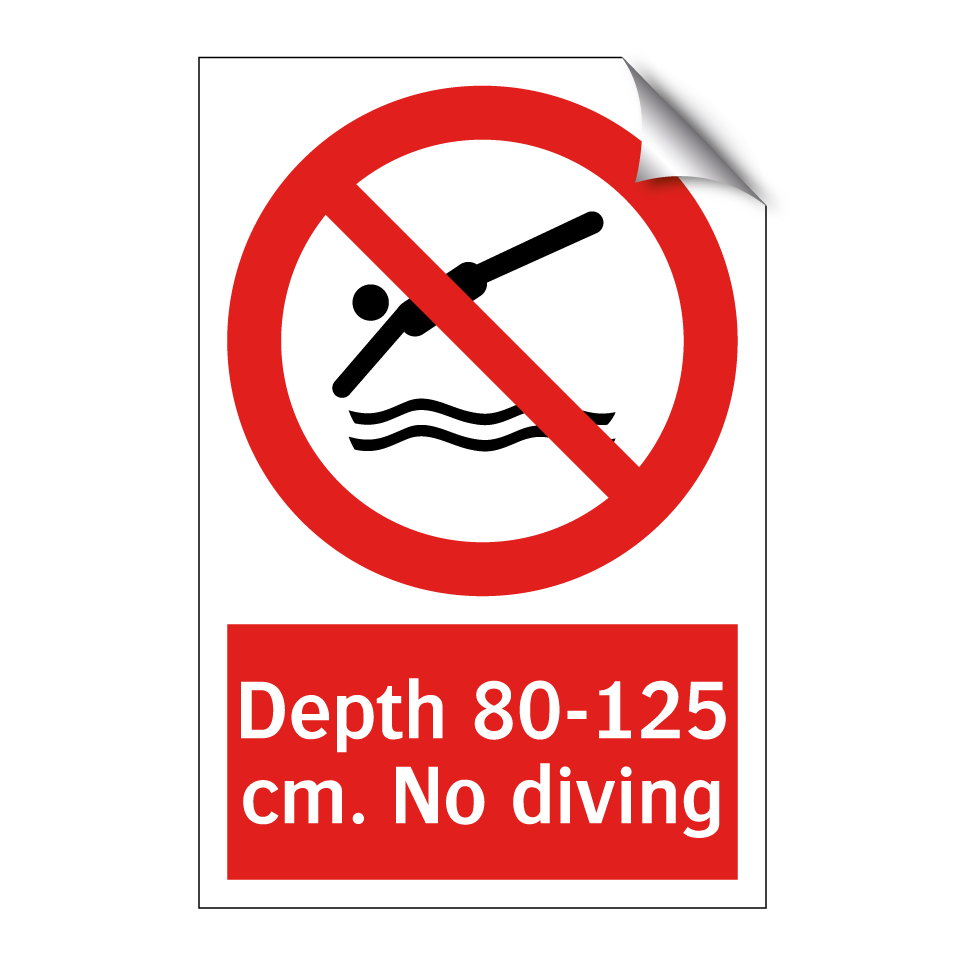 Depth 80-125 cm. No diving