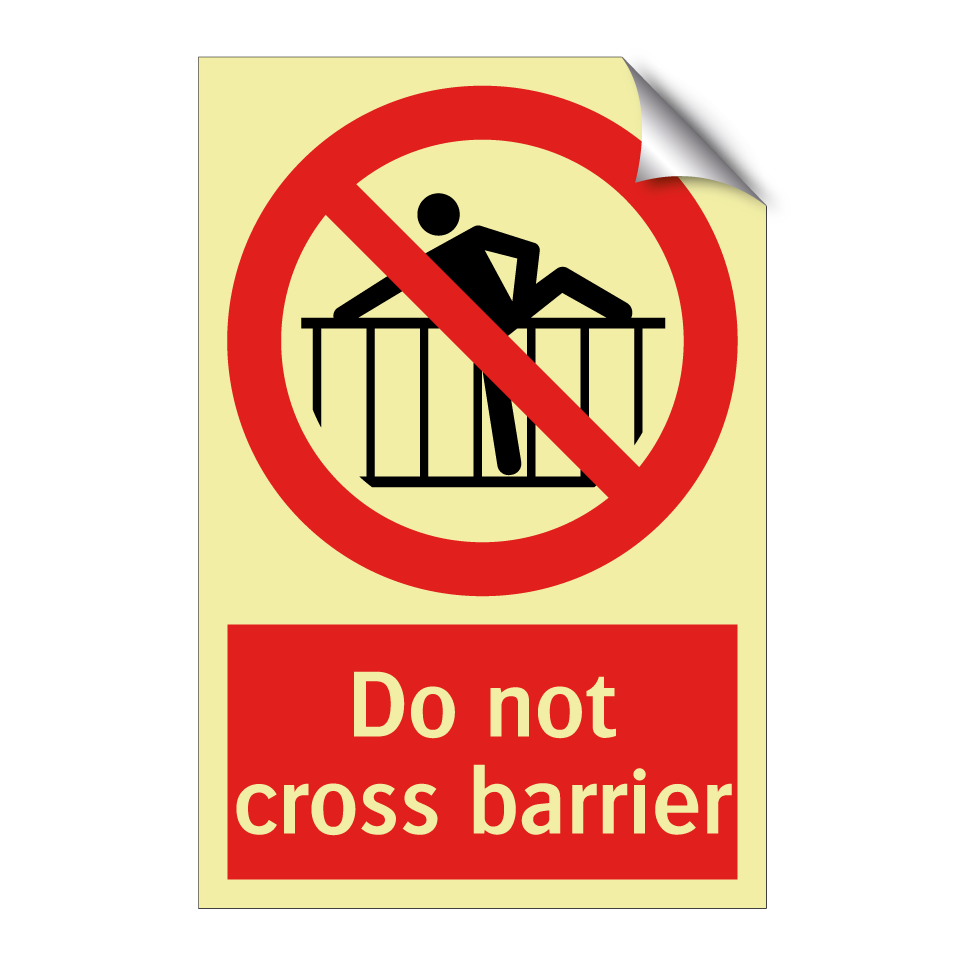 Do not cross barrier