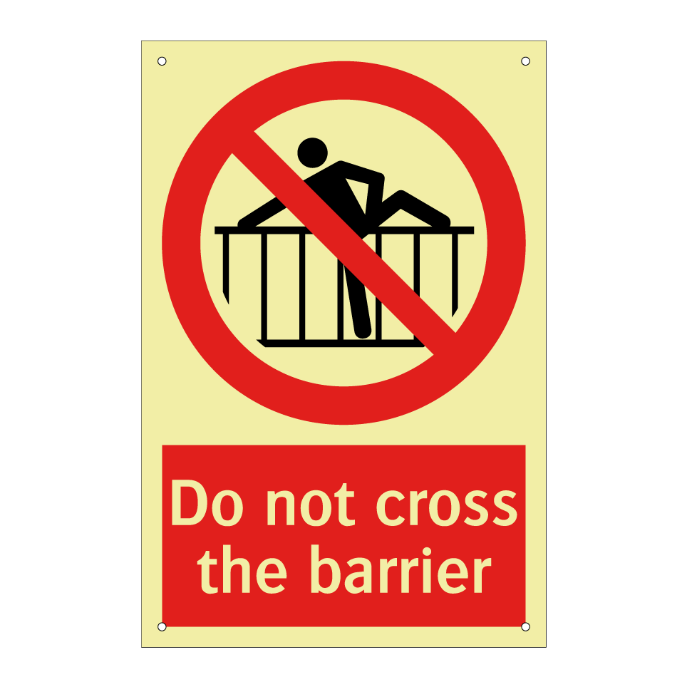 Do not cross the barrier