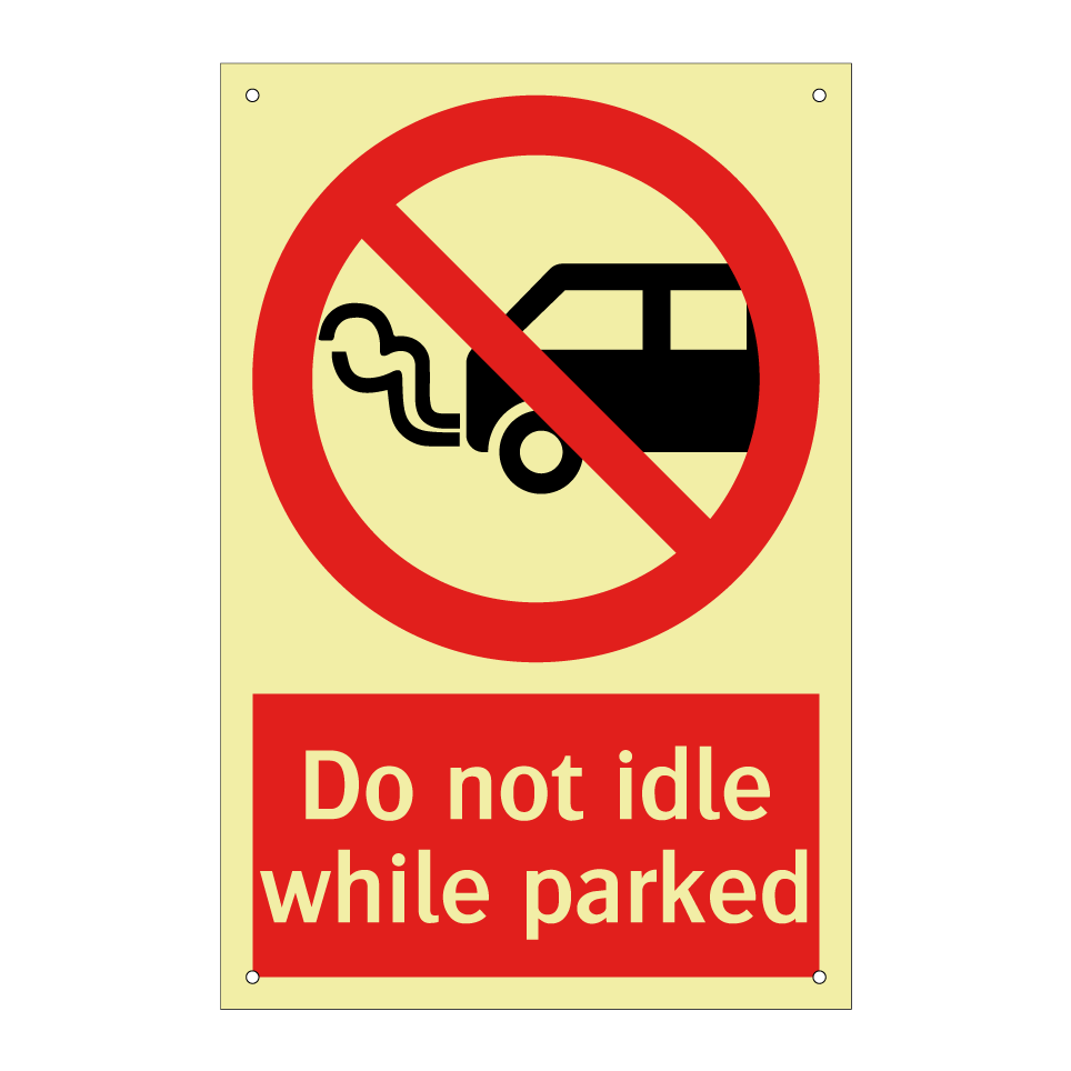 Do not idle while parked