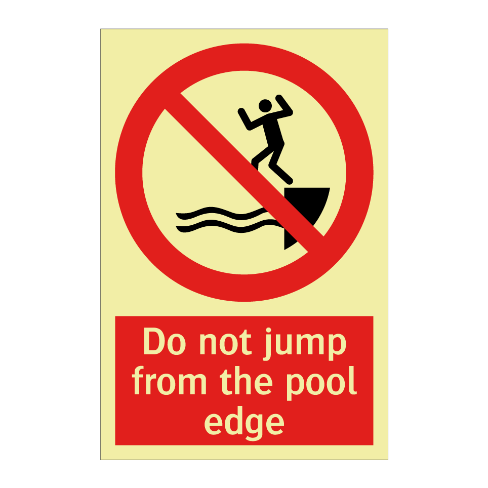 Do not jump from the pool edge