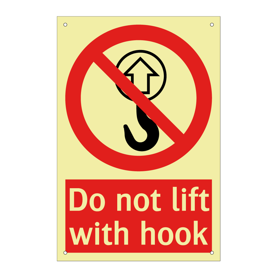 Do not lift with hook