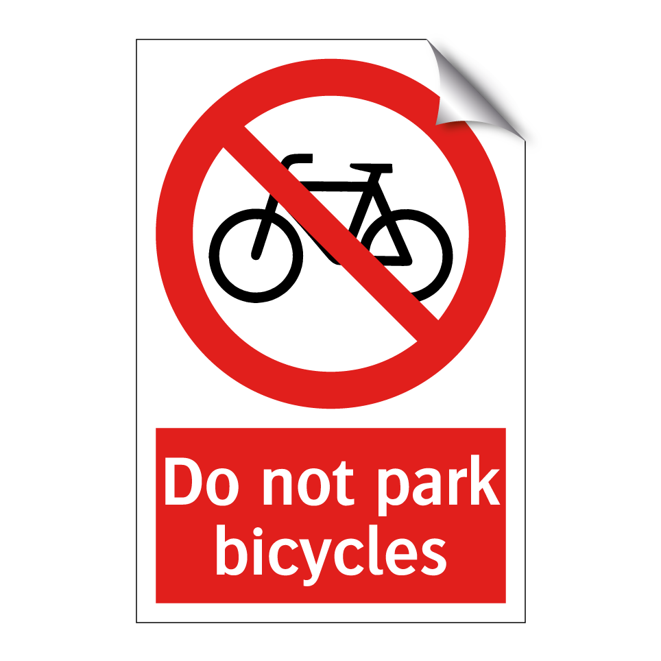 Do not park bicycles