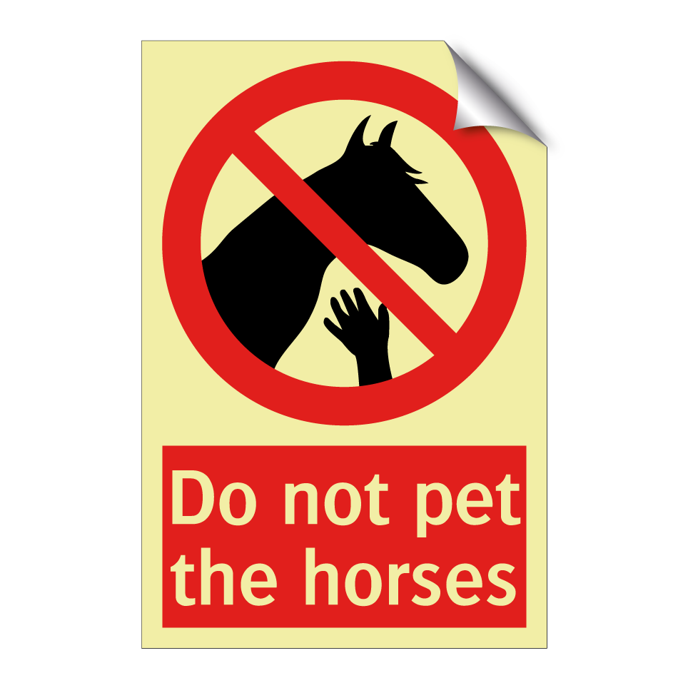 Do not pet the horses