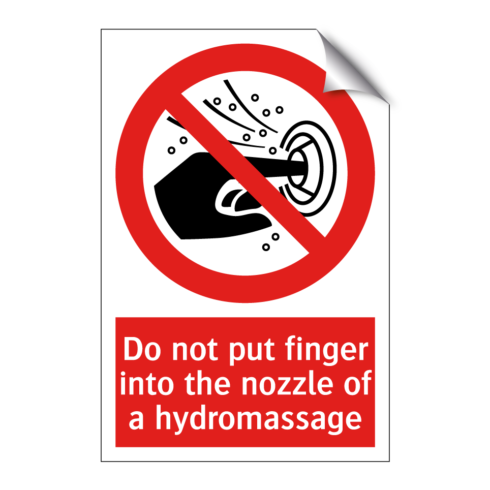 Do not put finger into the nozzle of a hydromassage