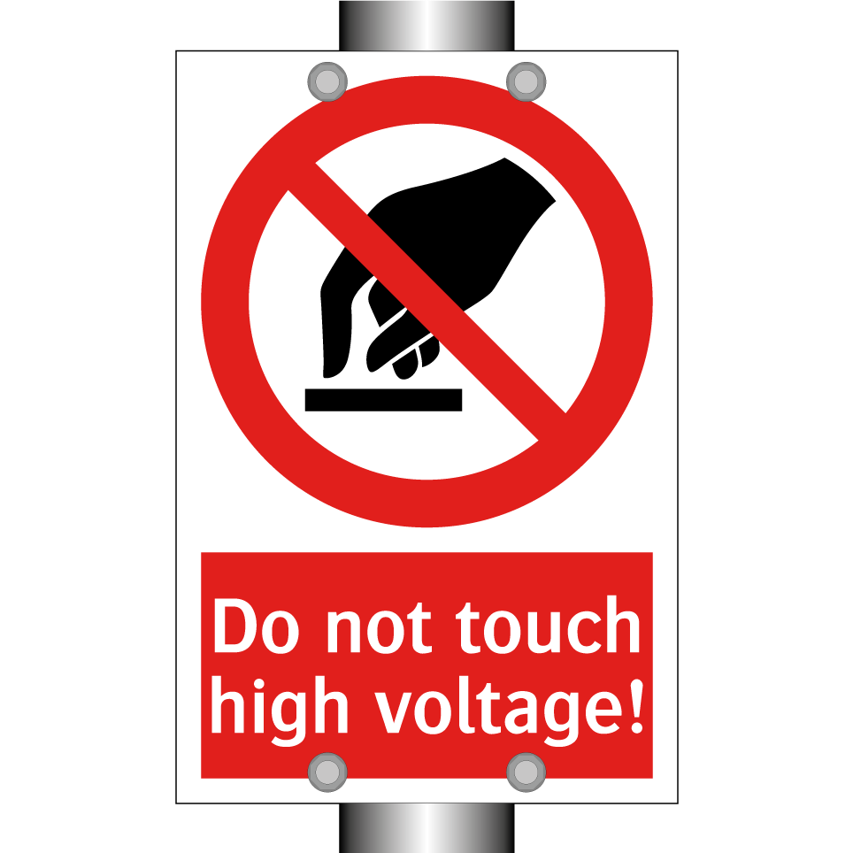 Do not touch high voltage!