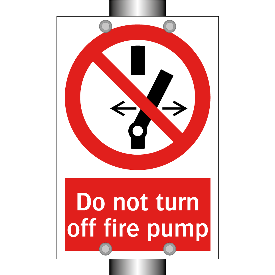 Do not turn off fire pump