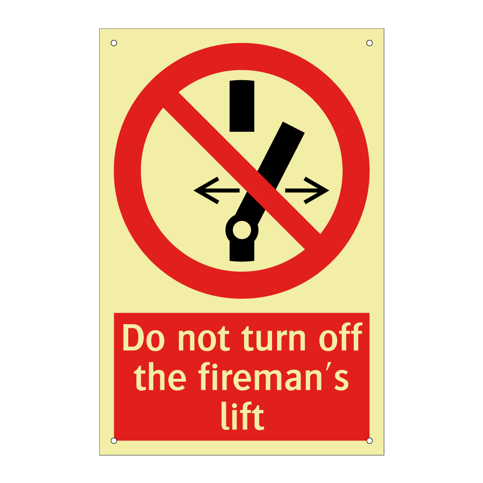Do not turn off the fireman's lift