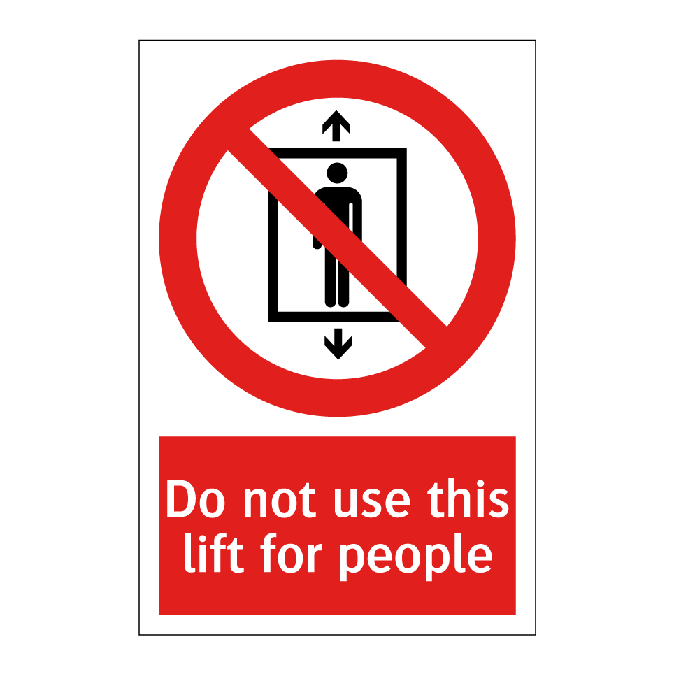 Do not use this lift for people