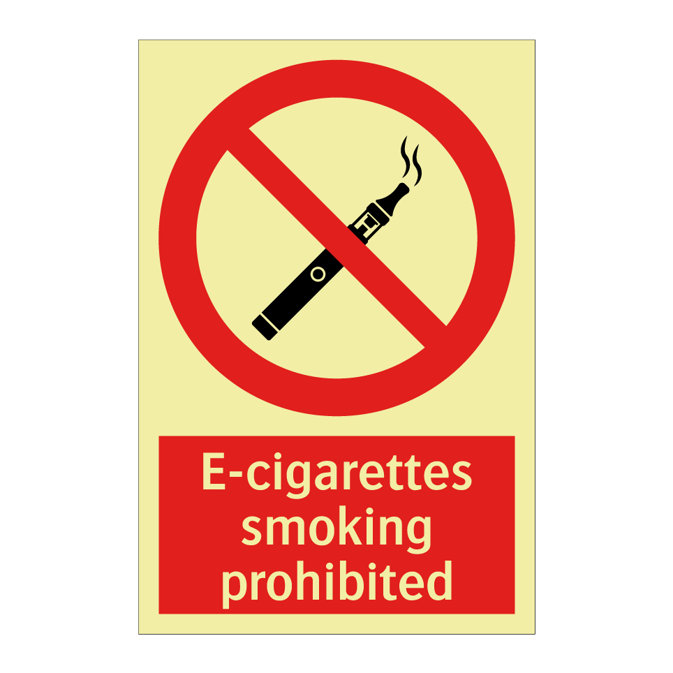 E-cigarettes smoking prohibited