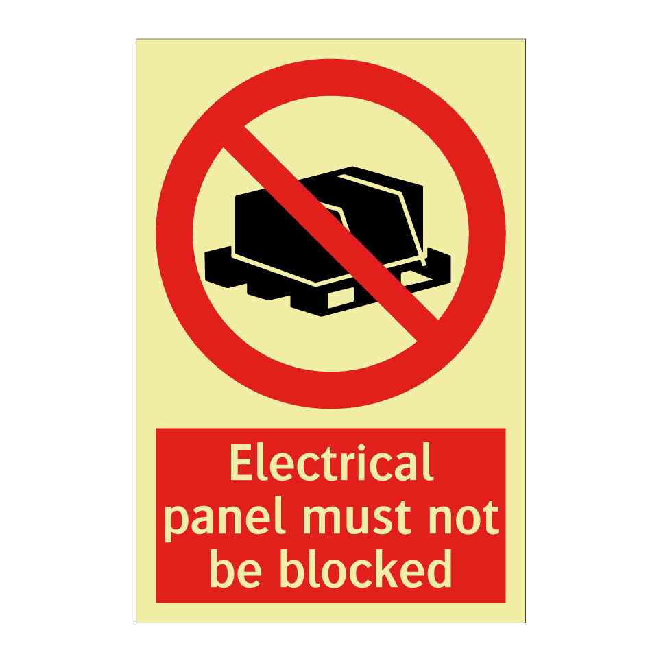 Electrical panel must not be blocked