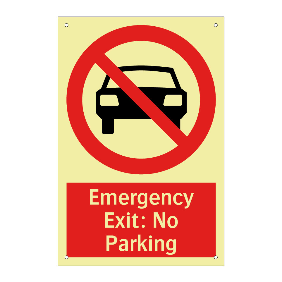 Emergency Exit: No Parking