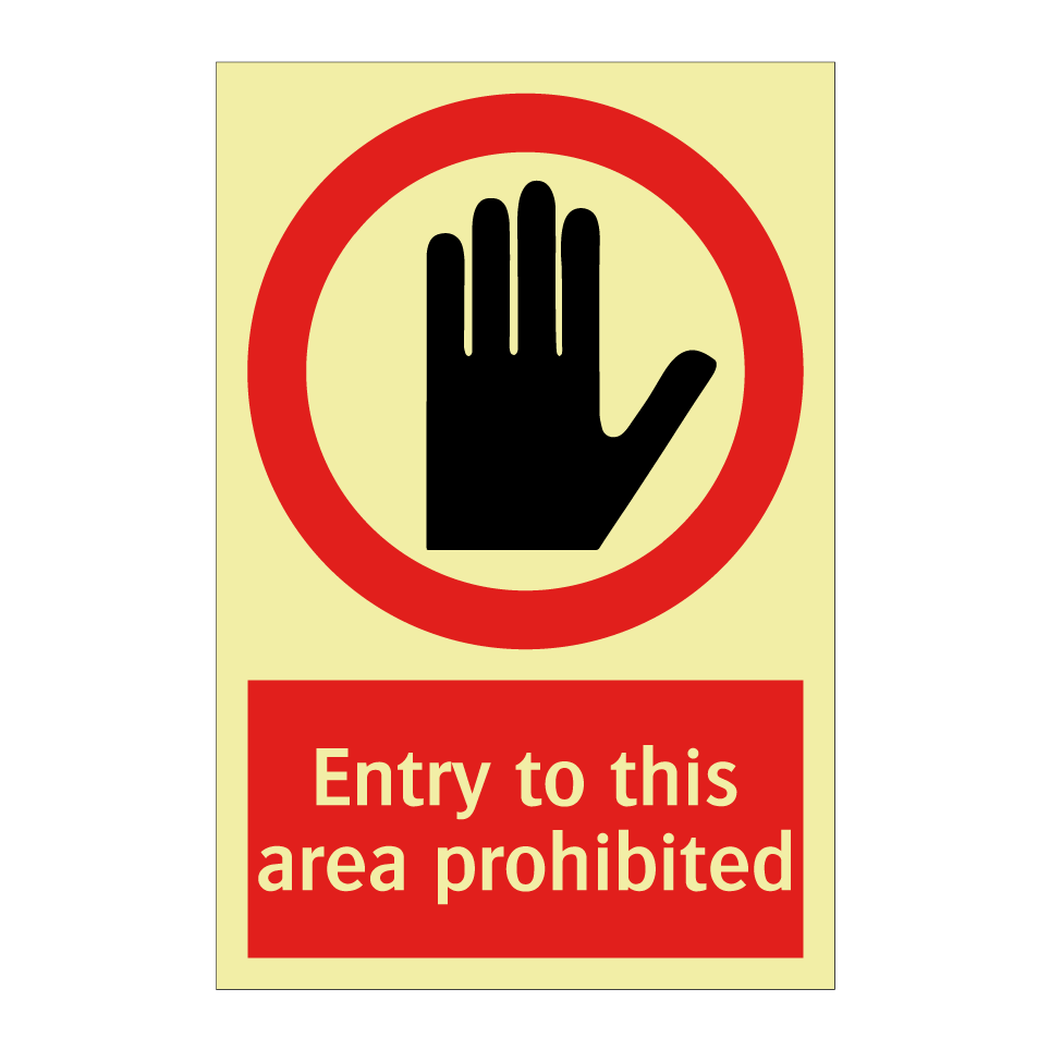 Entry to this area prohibited