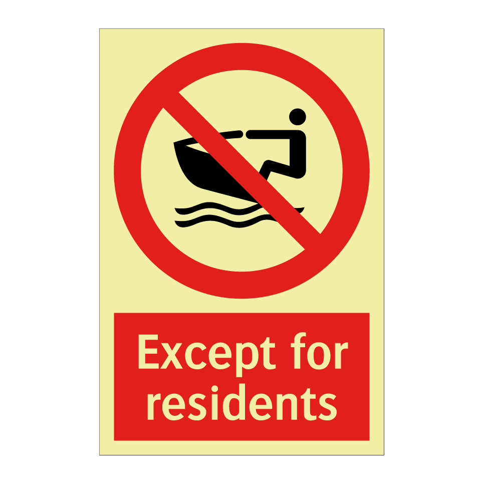 Except for residents