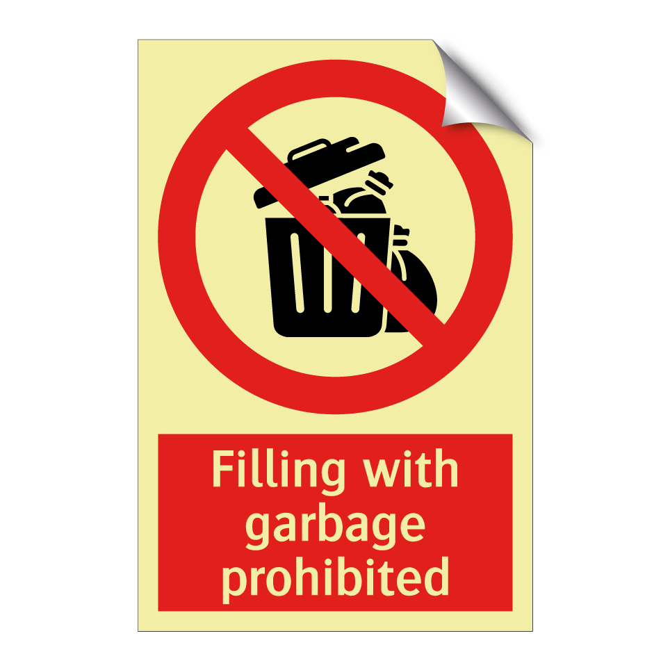 Filling with garbage prohibited