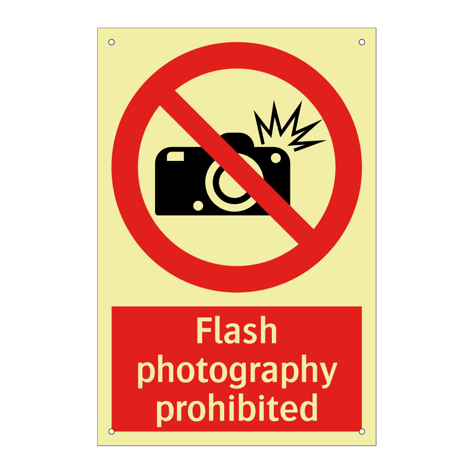 Flash photography prohibited