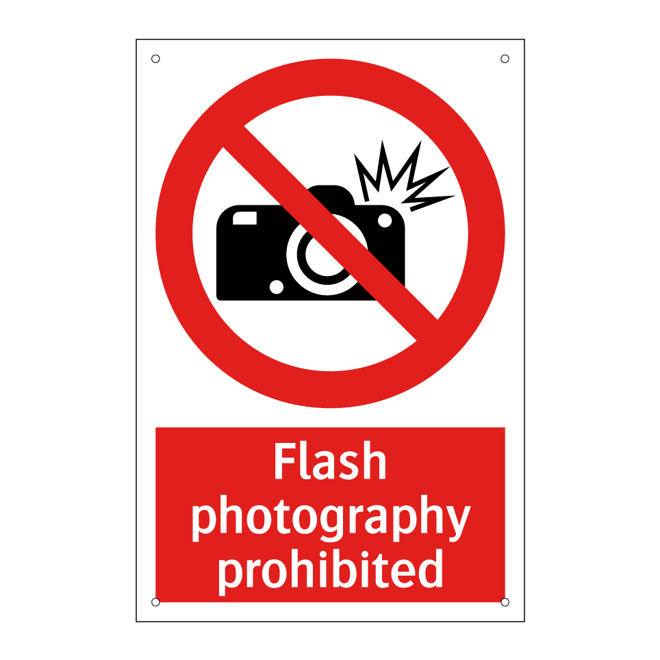 Flash photography prohibited