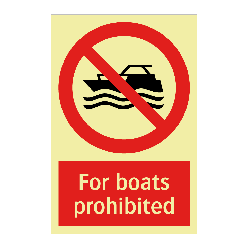 For boats prohibited