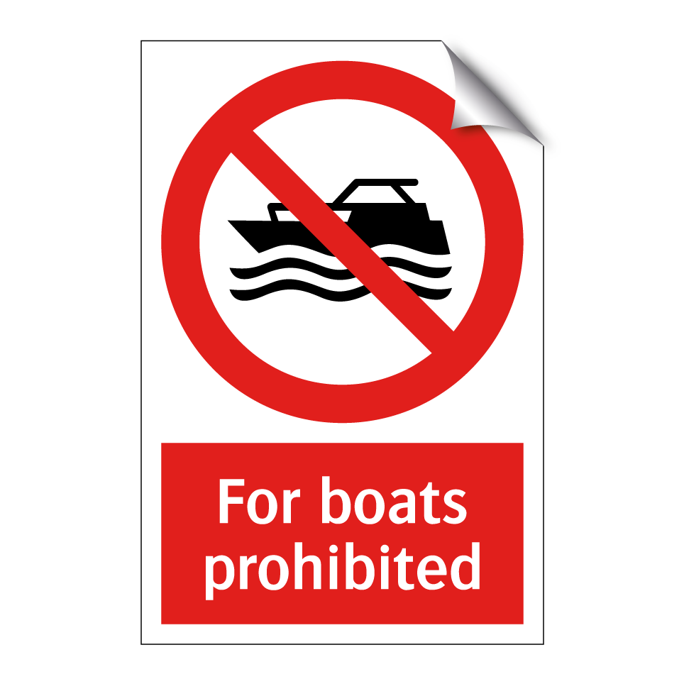 For boats prohibited