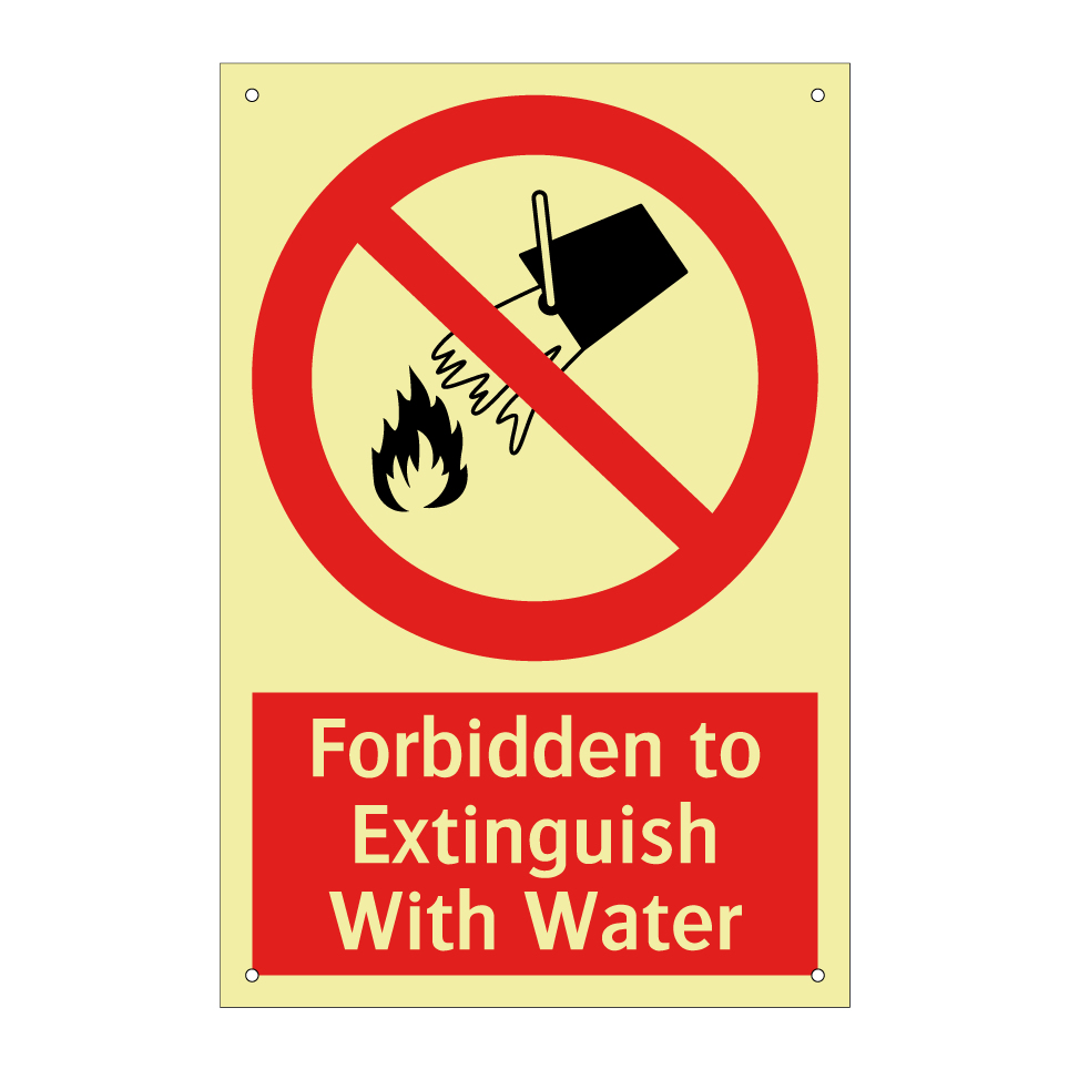Forbidden to Extinguish With Water