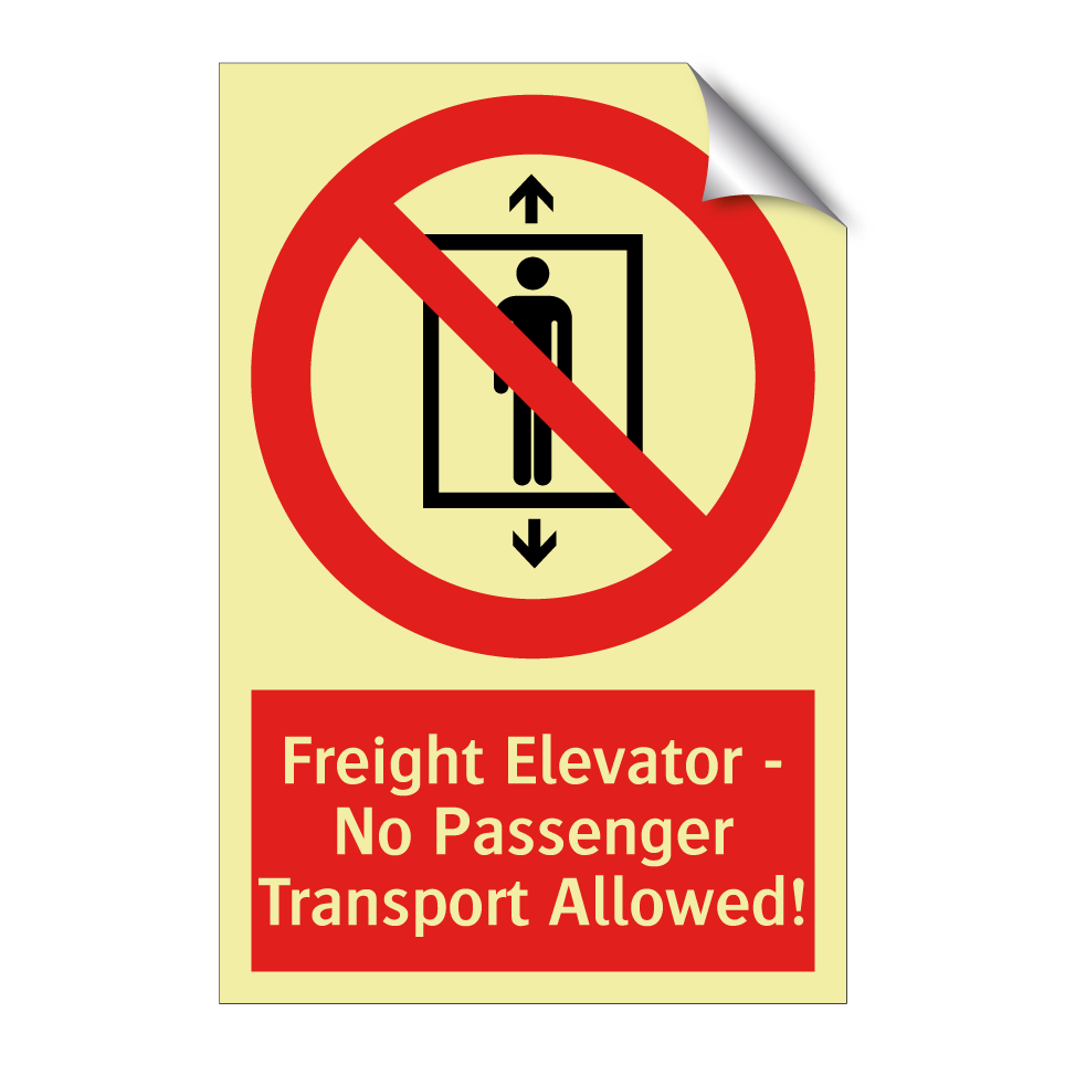 Freight Elevator - No Passenger Transport Allowed!