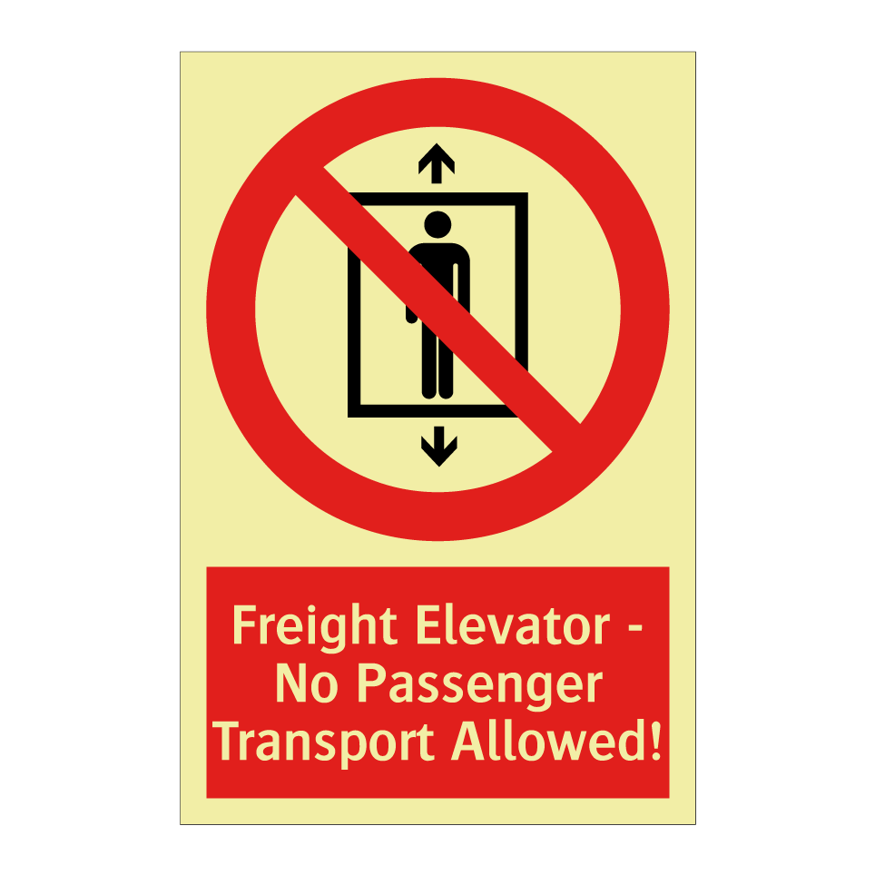 Freight Elevator - No Passenger Transport Allowed!