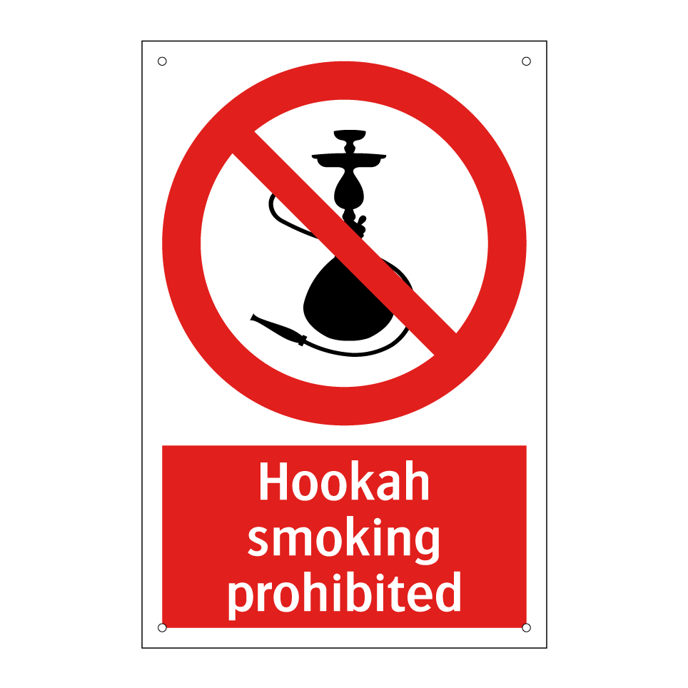 Hookah smoking prohibited