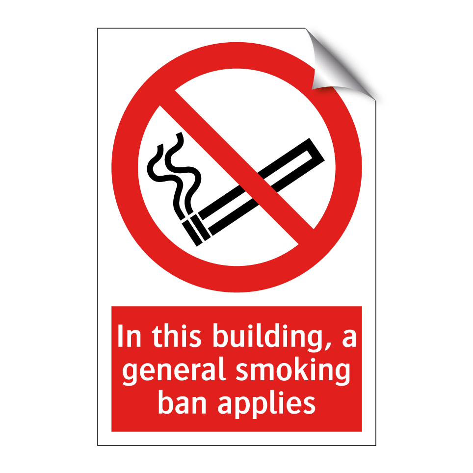 In this building, a general smoking ban applies